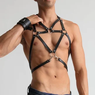 Black Halter Bodice Harness