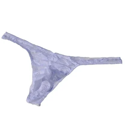 Floral See-through Lace Thong - Image 6