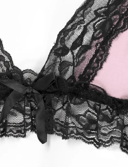 See-through Ruffled Lace Lingerie - Image 6