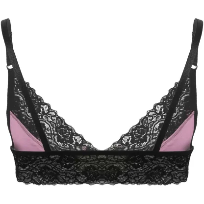 V-neck Lace Bowknot Decor Bra - Image 2