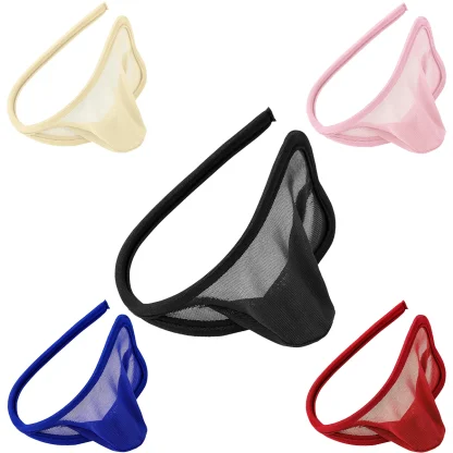 Transparent Black Men's C-string - Image 6