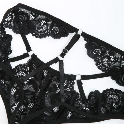 Playful Strappy Lace Lingerie - Image 12