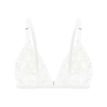 Triangle Shaped Sheer Lace Bra - Image 12